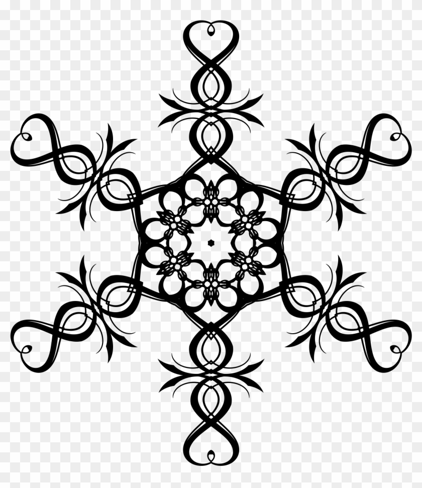 Tribal Heart Snowflake Clipart - Low Temperature Icon #1032988