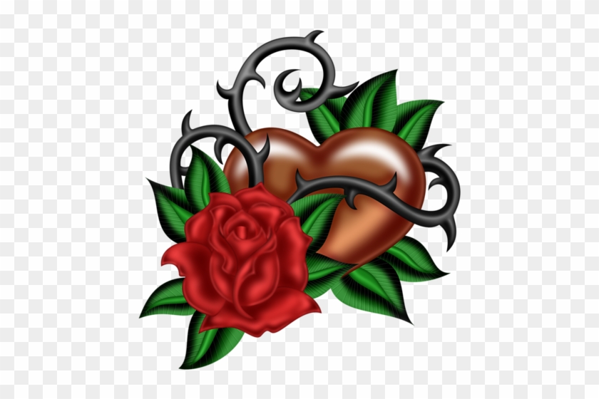 Pps Thorned Rose Heart - Clip Art #1034023