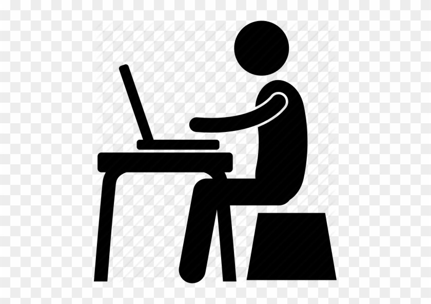 Computer - Working On Computer Icon #1034051