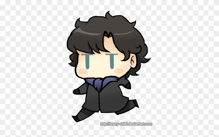 Here Comes Sherlock By Krazy-chibi - Chibi Sherlock And John #1034123