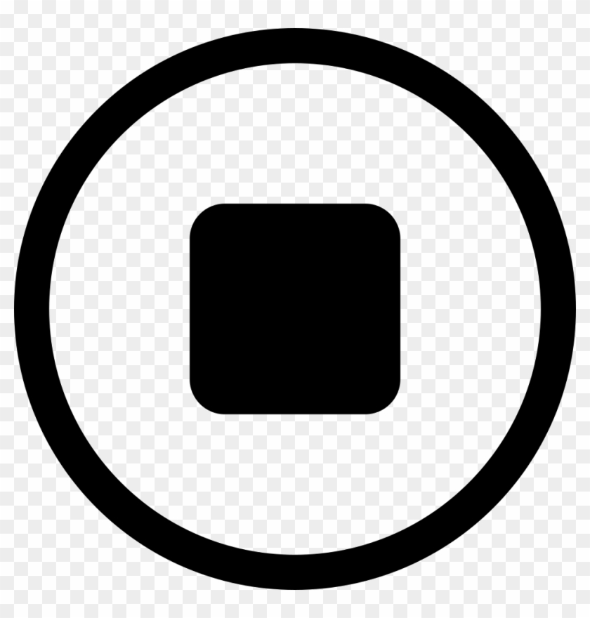 Stop Button Comments - Circle With Dot In Center #1034429
