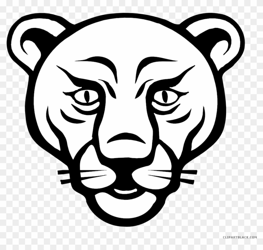 Lion Face Animal Free Black White Clipart Images Clipartblack - Animals Faces To Draw #1034471