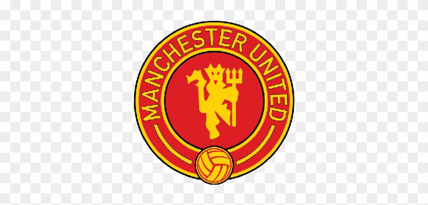 Manchester United Logo Yellow Red - Manchester United #1035010