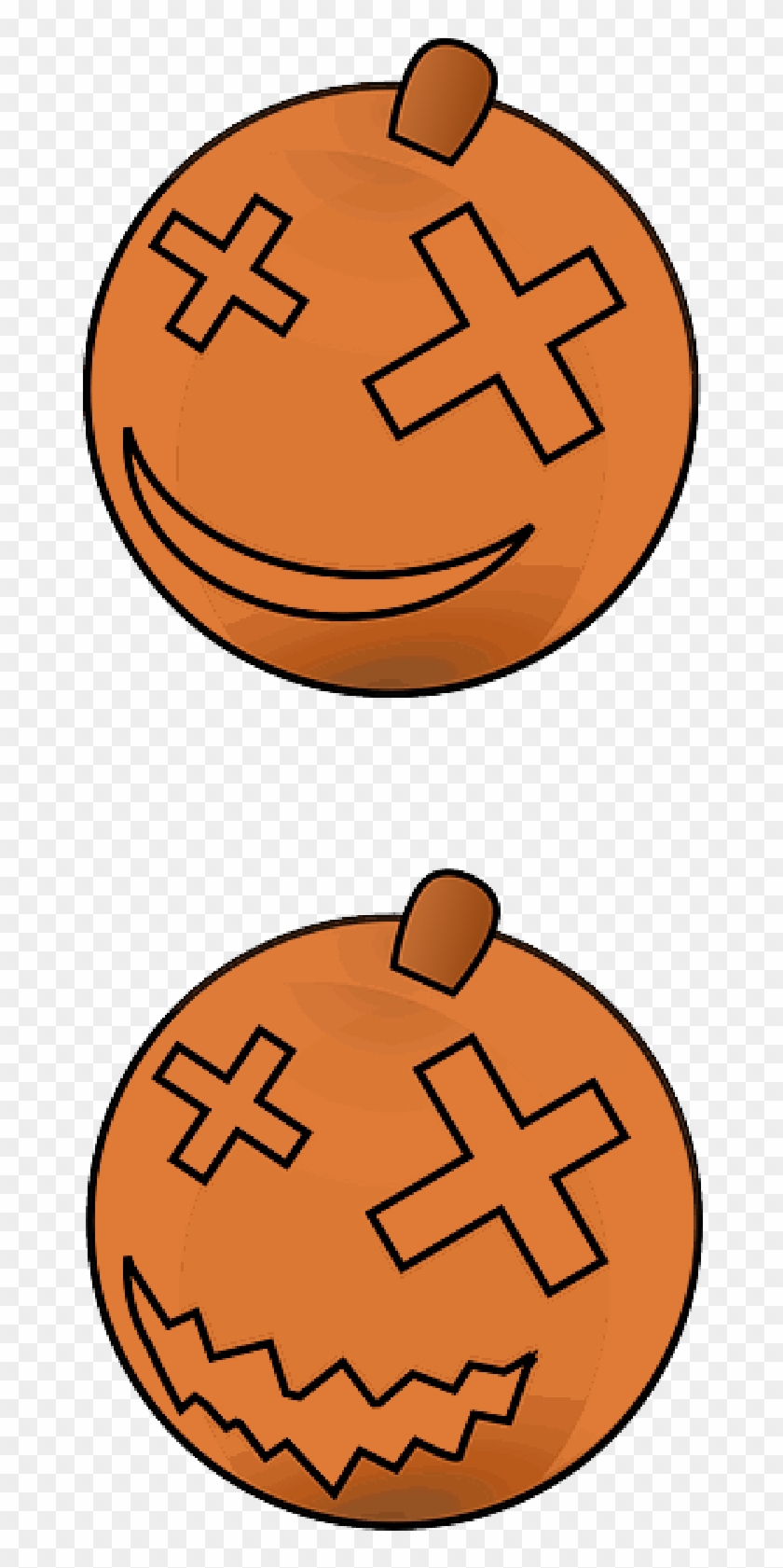 Pumpkin, Face, Happy, Sad, Carved, Lantern, Halloween - Pumpkin #1035742
