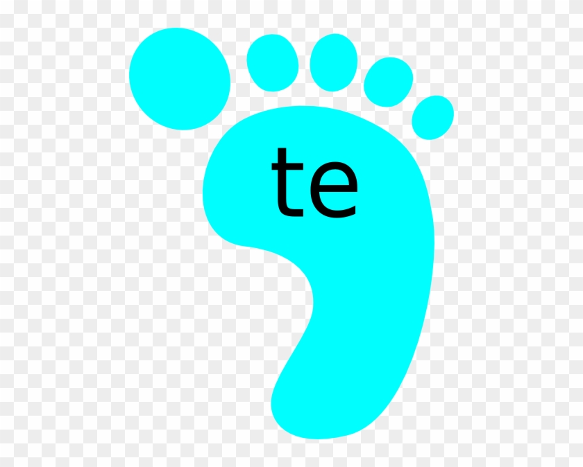Footprint Blue Right Te Clip Art At Clker - Clip Art #1036256