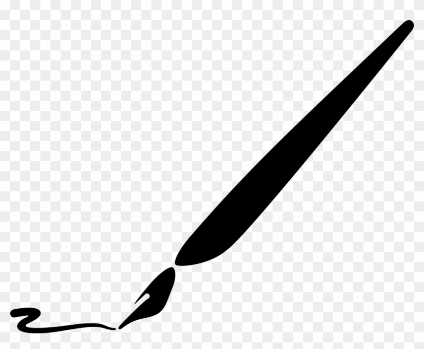 Old Pen Writting Comments - Silueta Pincel Png #1036524