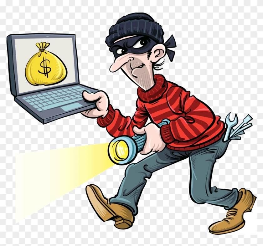 卡通小偷网络盗窃 - Thief Clipart #1037164