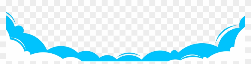 Vector Cartoon Blue Clouds Border Material - Cloud #1038288