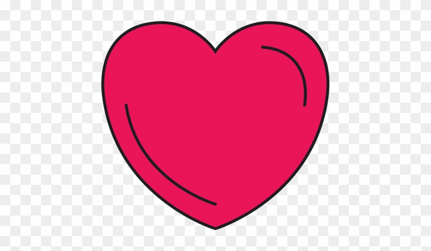 Colorful Silhouette Front View Heart Shape Symbol Charity - Heart Png Transparent Pink #1038555