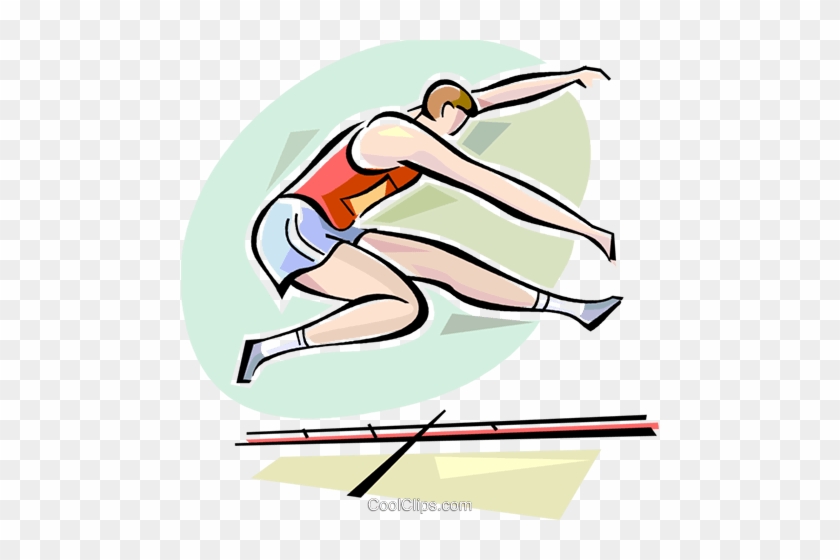 Miscellaneous Royalty Free Vector Clip Art Illustration - Long Jump Clip Art #1039020