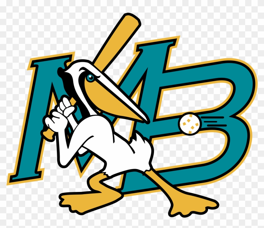 Myrtle Beach Pelicans Logo Black And White - Myrtle Beach Pelicans Baseball Logo #1039683