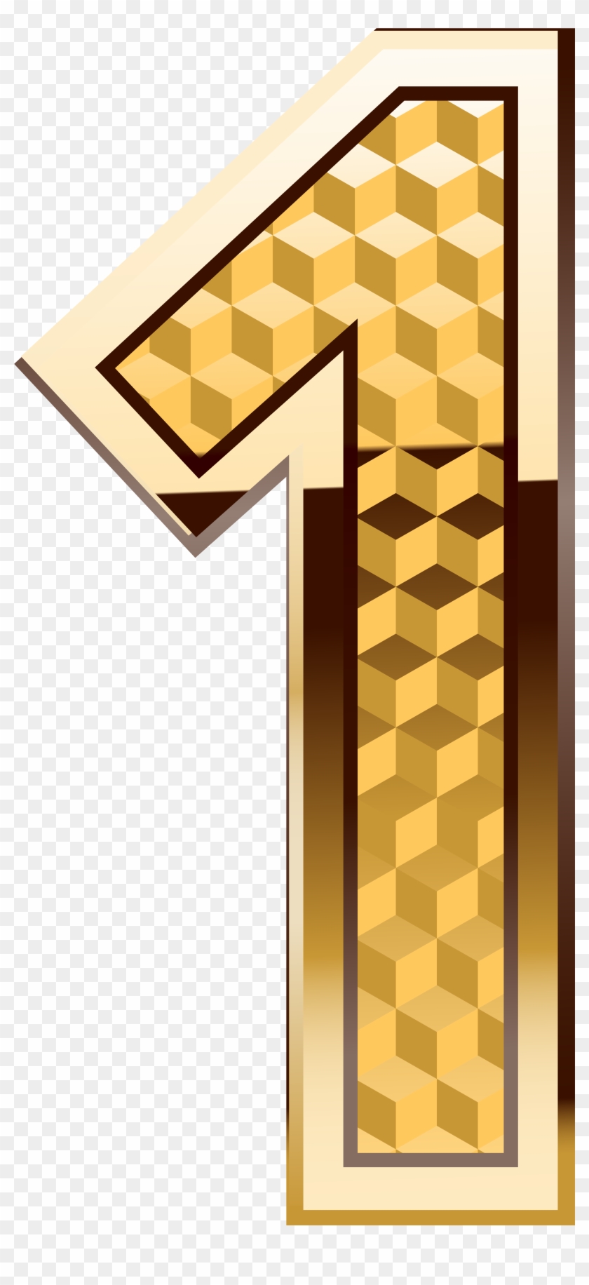 Gold Number One Png Clip Art Image - Gold Number One Transparent #1040362