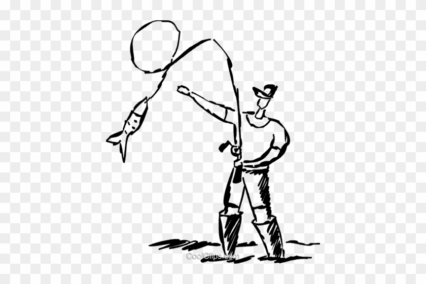Man Reeling In Fish Royalty Free Vector Clip Art Illustration - Man Reeling In Fish Royalty Free Vector Clip Art Illustration #1040685