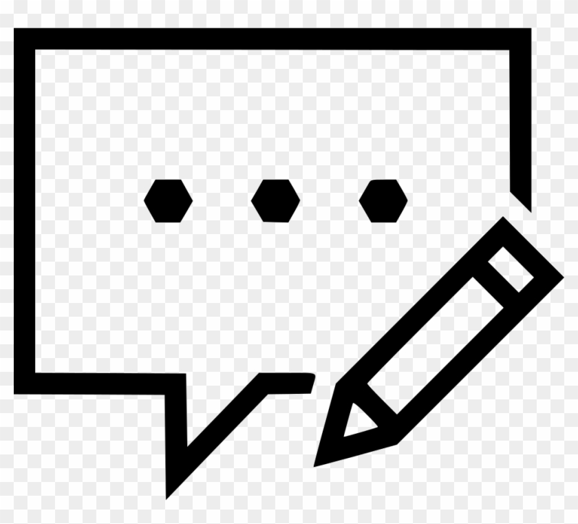 Message Edit Write Writing Bubble Pen Pencil Conversation - Report Icon #1041239