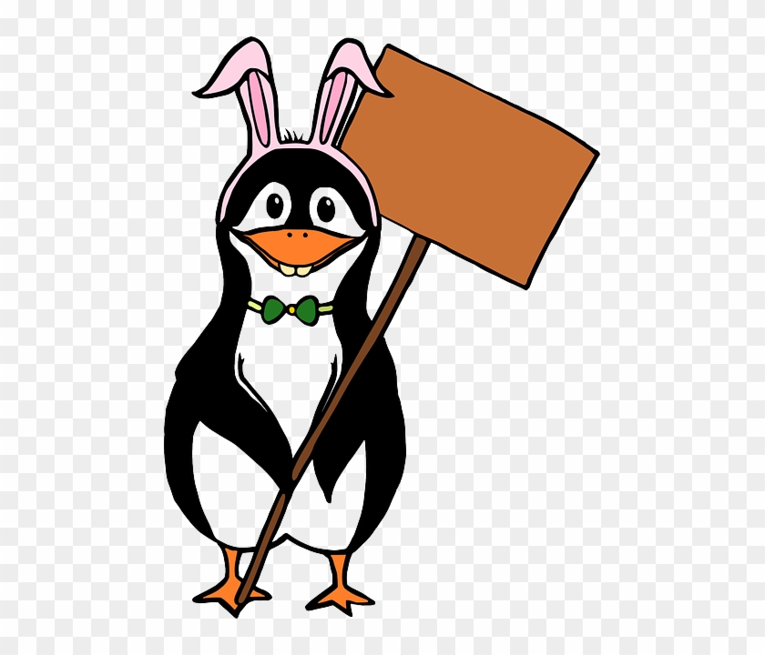 Animal Penguin, Costume, Bunny, Tux, Rabbit, Easter, - Conejo Con Un Pinguino #1041290