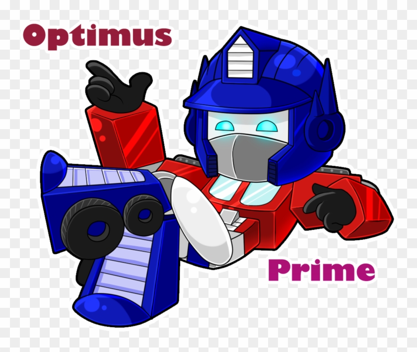 Optimus Prime Logo Vector Chibi - Optimus Prime Cute Cartoon #1042420
