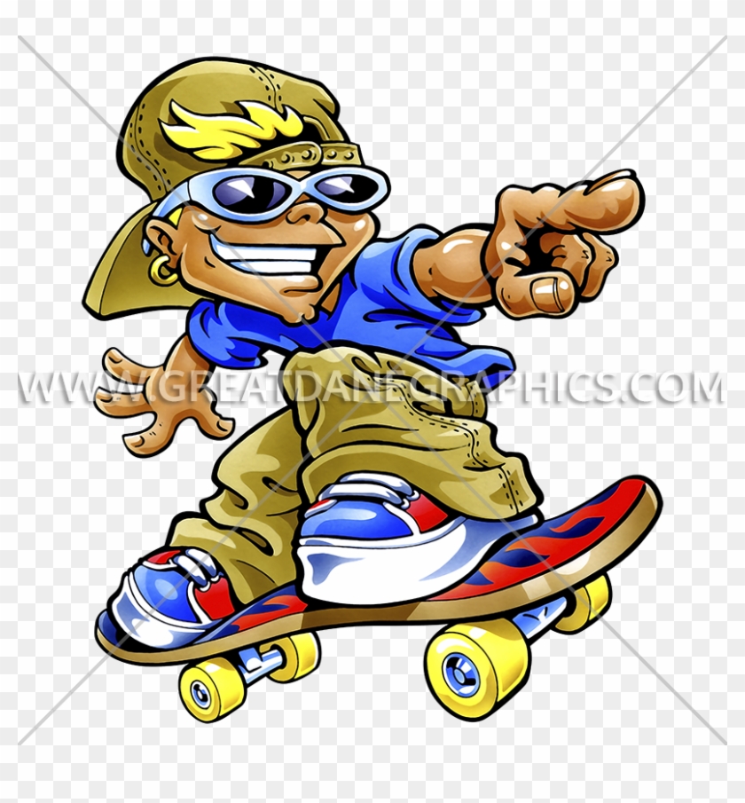 Cartoon Skateboarder #1042979