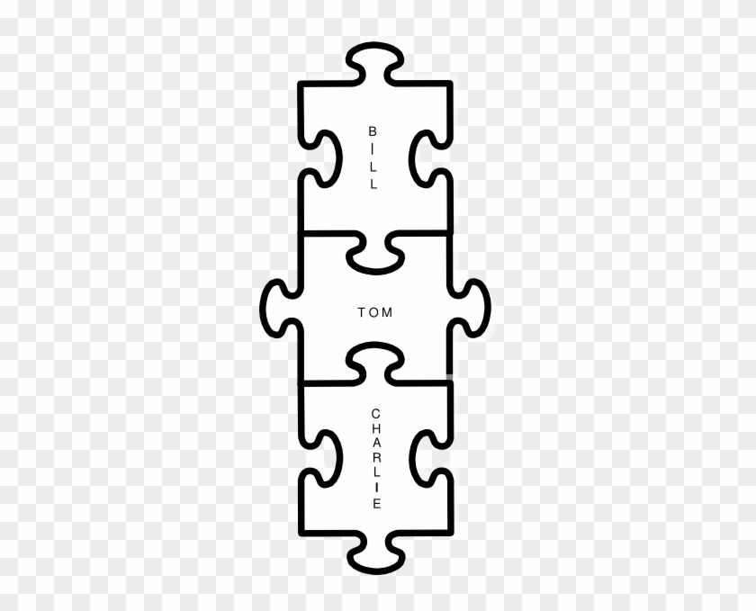 Puzzle Pieces Connected Clip Art At Clker - Puzzle Piece Clipart #1043347