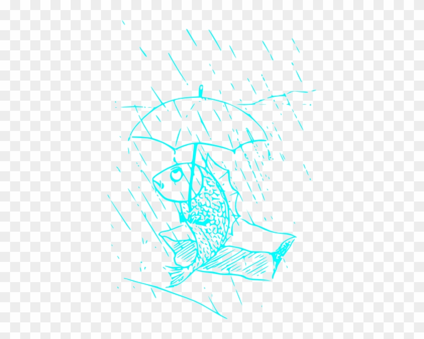 Blue Fish Svg Clip Arts 414 X 593 Px - Umbrella Clip Art #1043727