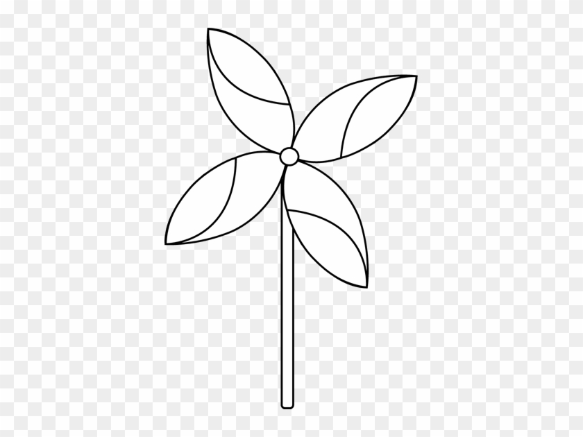 Black And White Spring Pinwheel - White #1044545