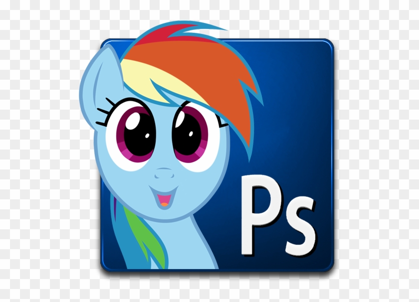 Rainbow Dash Photoshop Icon By Rhubarb-leaf - Cartoon #1045451
