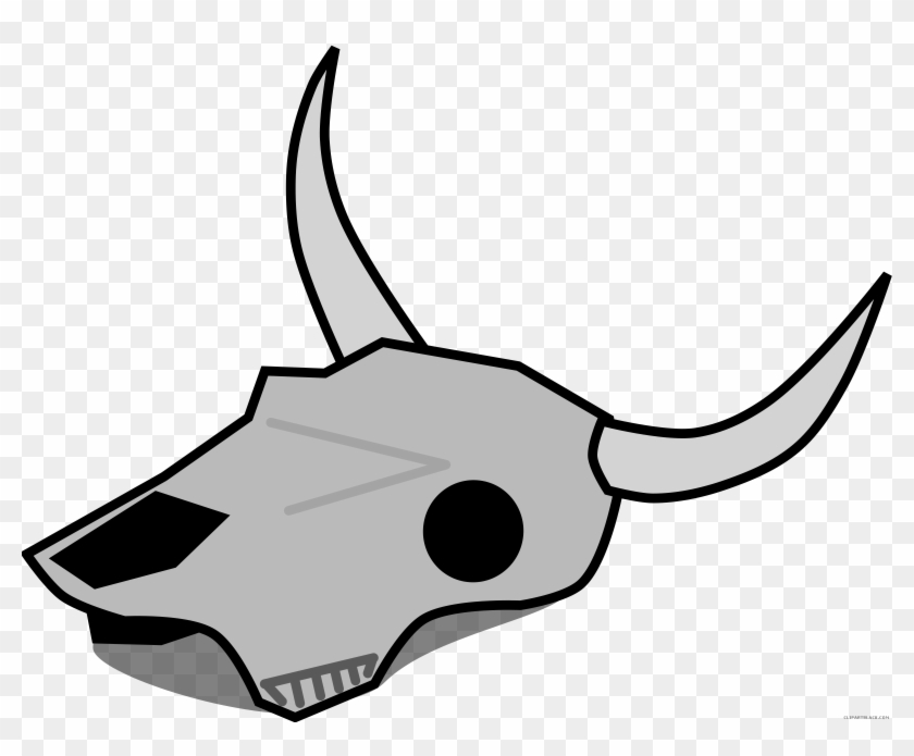 Cow Skull Animal Free Black White Clipart Images Clipartblack - Cow Skull Animal Free Black White Clipart Images Clipartblack #1045978