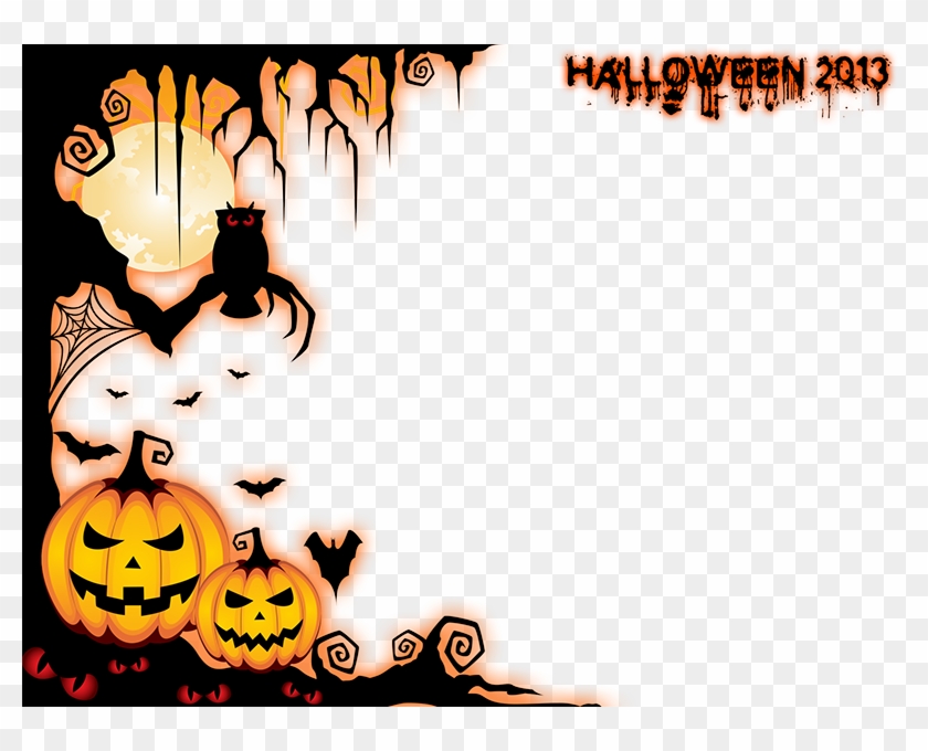 Muestra Del Marco En Formato Png A Baja Resolución, - Halloween Coloring Book: Stress Relieving Coloring #1047128
