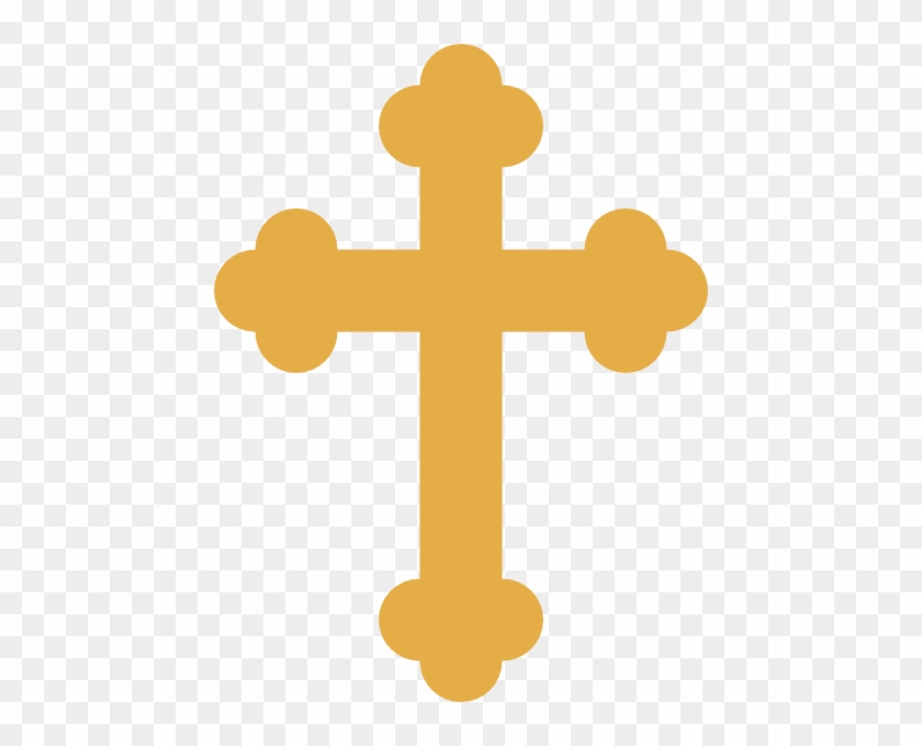 Church Cross Clip Art - Gold Cross Clipart #1047910