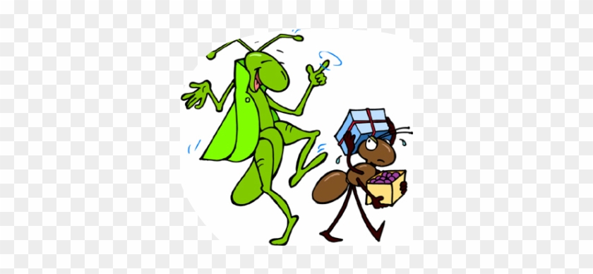 Grasshopper Clipart Lazy - Ant And The Grasshopper Drawing #1048017