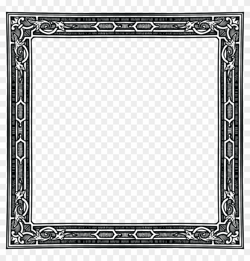 Free Clipart Of A Classic Styled Frame In Black And - Thick Border #1048129