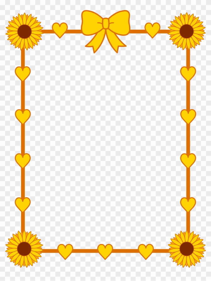 Cute Sunflower Border Frame - Cute Sunflower Border Frame #1048447