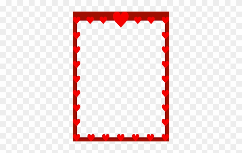 Border With Red Hearts - Valentines Day Border Clip Art #1049406