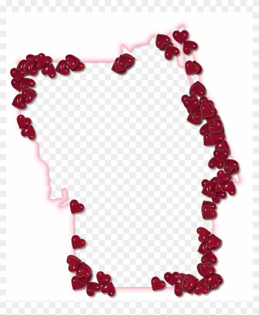 A Map Of Flagler With A Pink Glow Outline And Randomly - Picture Frame #1049415