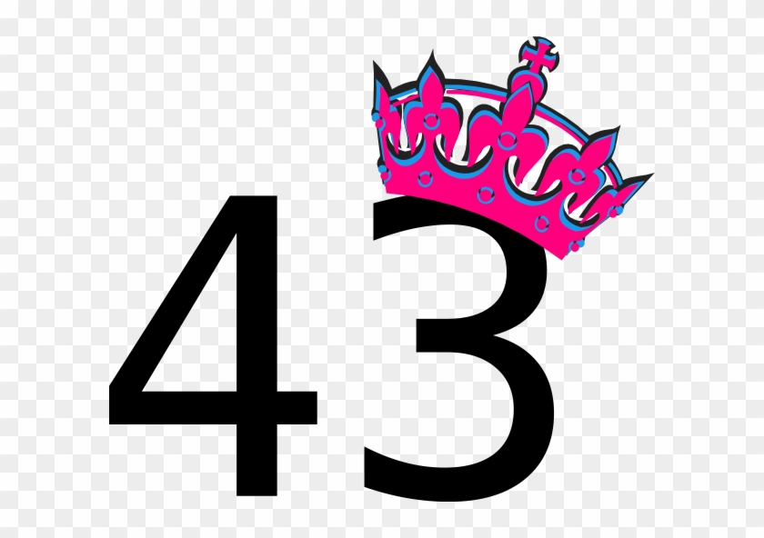 How To Set Use Pink Tilted Tiara And Number 43 Svg - Number 13 Clipart #1049609