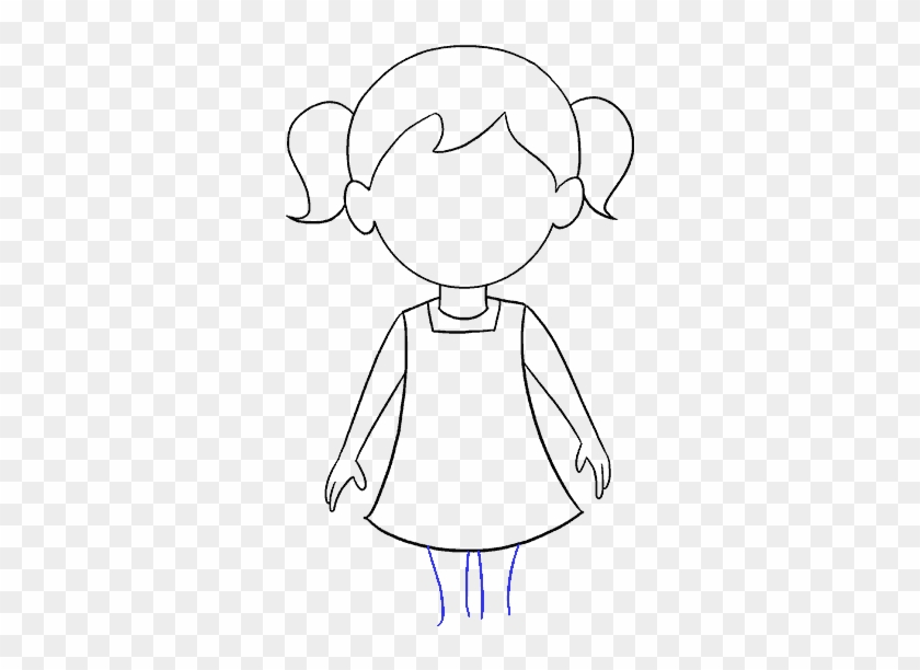 How To Draw A Cartoon Girl In A Few Easy Steps - Drawing #1049935