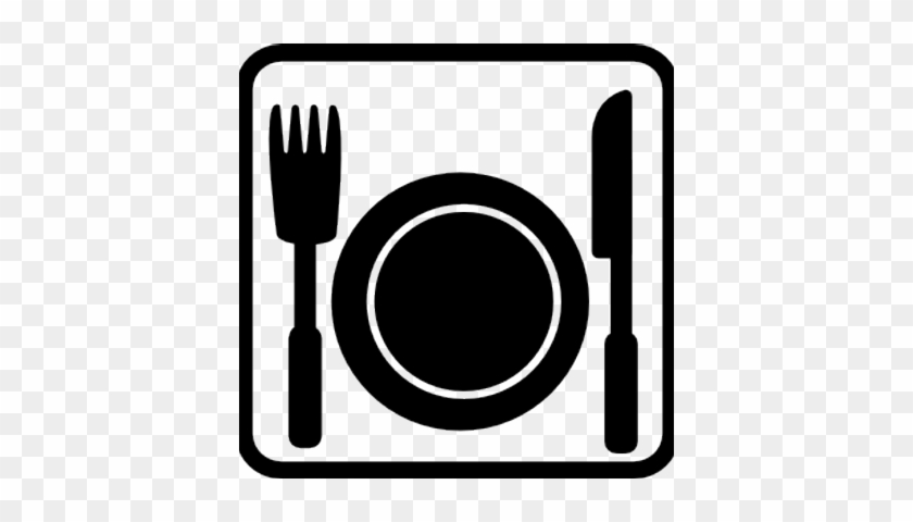 Mot & Eds - Black And White Plate Food Clipart Png #1049971