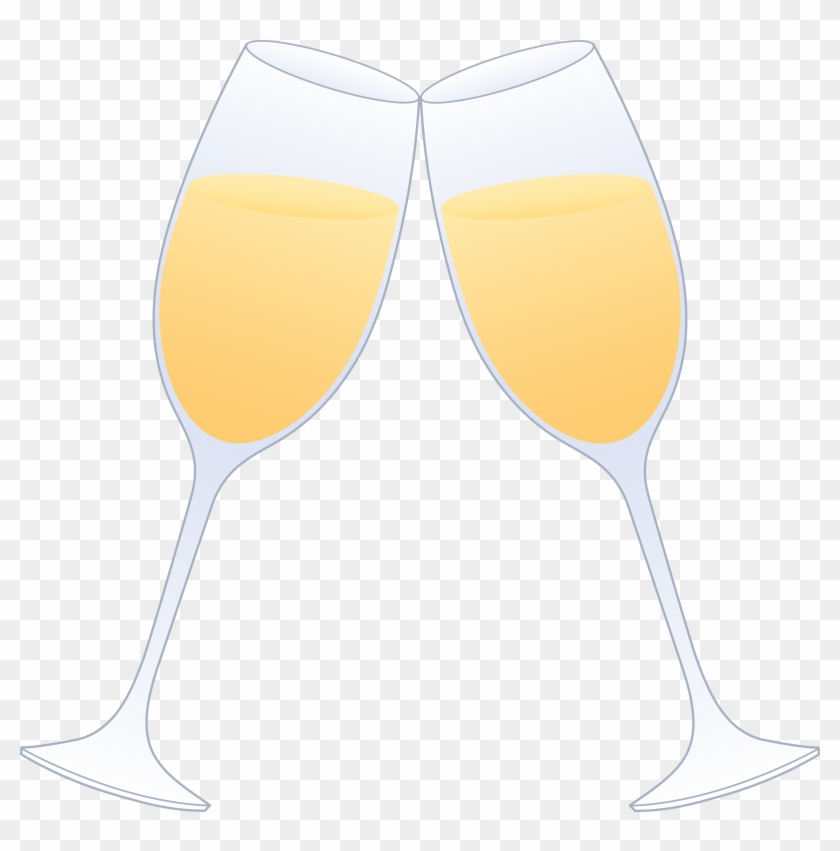 Apple Cider Clipart - Two Glasses Of Champagne Clinking #1050930