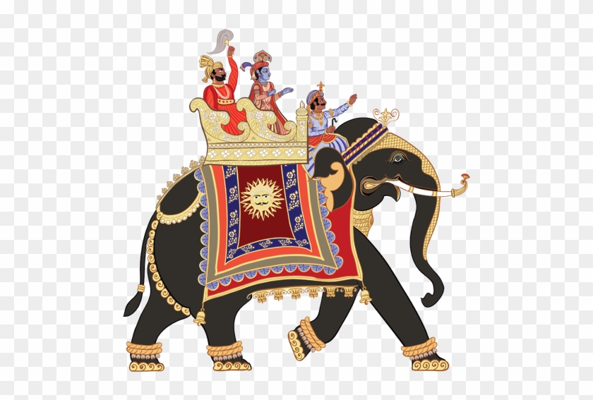Restaurant Rama - Wallmonkeys Decorated Indian Elephant Peel And Stick #1051935