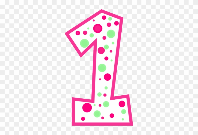 Number 2 With Dots Clipart - Cute Number 1 Clipart #1053095
