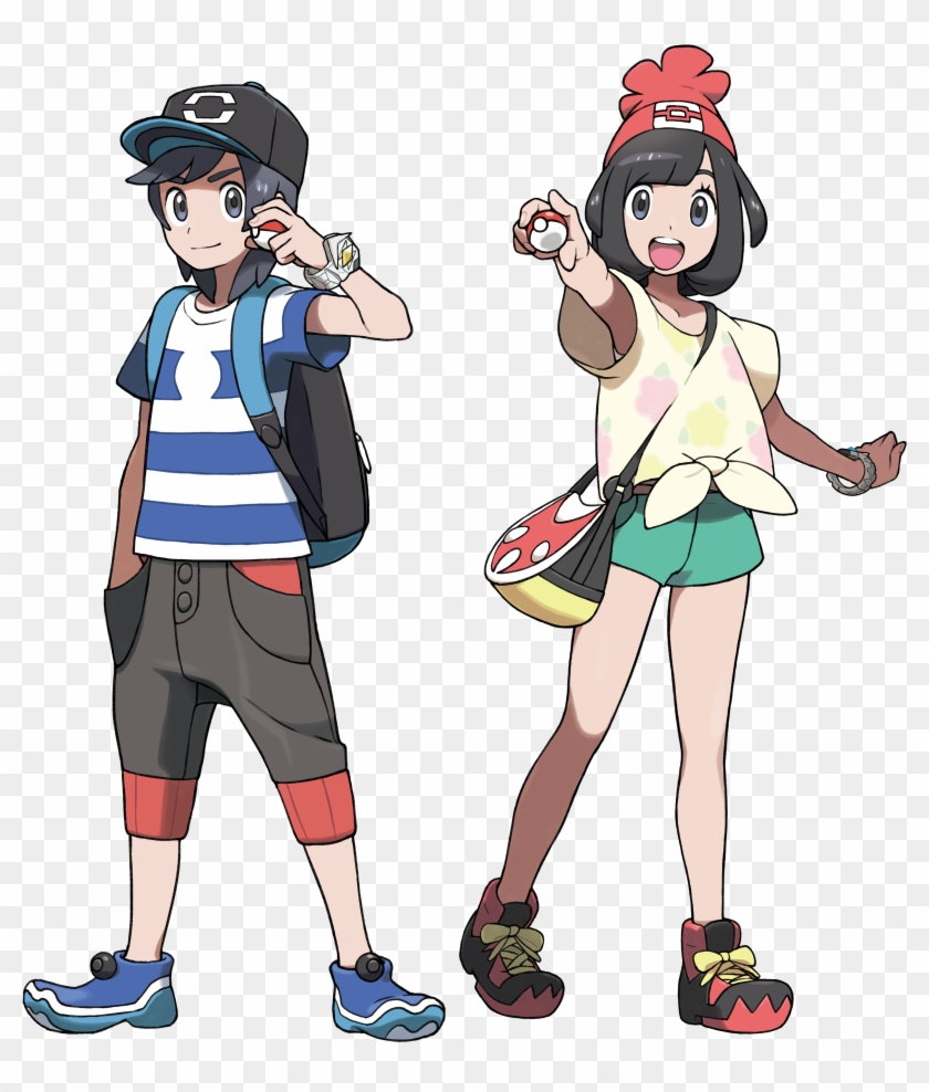 Main Characters Rgb 300dpi - Sun Pokemon Sun And Moon #1053204