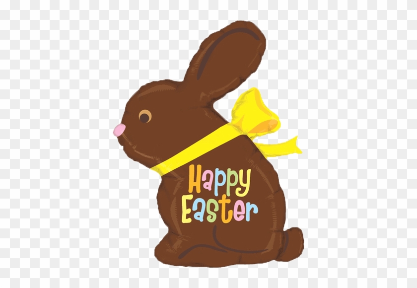 Chocolate Easter Eggs Decorated Stock Illustration - 39" Happy Easter Chocolate Bunny - Mylar Balloons Foil #1053408