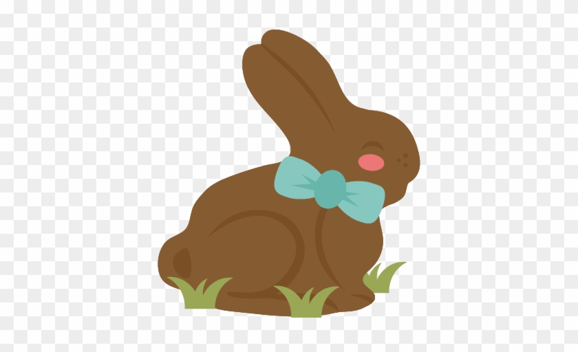 Chocolate Bunny Svg Cutting Files For Cricut Silhouette - Easter Chocolate Bunny Clipart #1053415