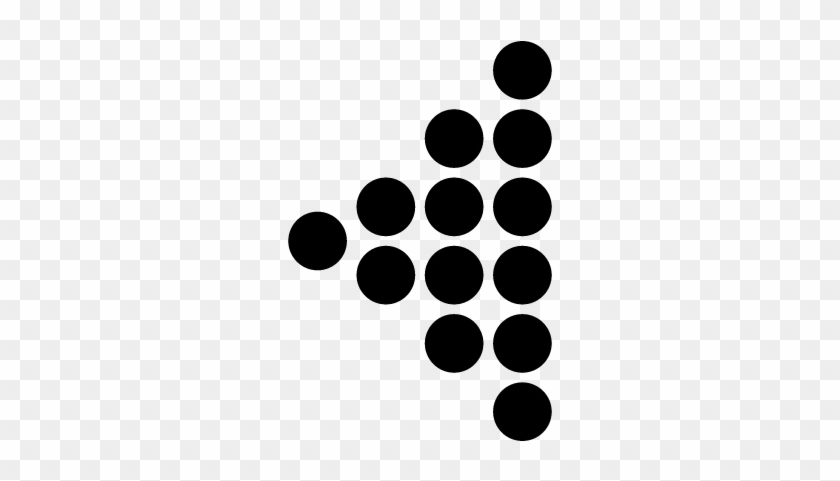 Left Arrow Triangle Of Dots Vector - Dots Icon #1054020