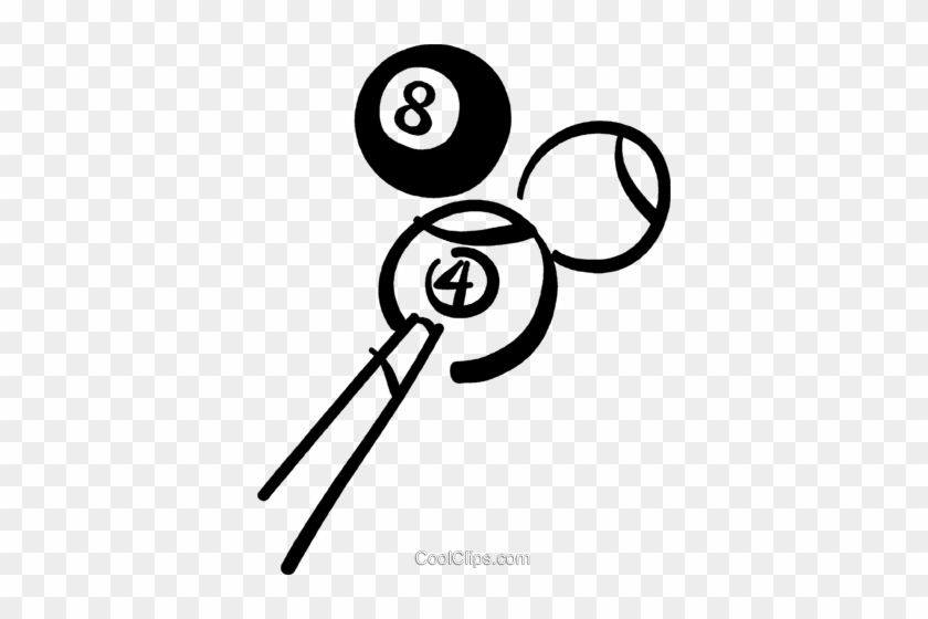 Pool Cue And Balls Royalty Free Vector Clip Art Illustration - Gioca & Vinci: Metodi Matematici Per Scommettitori #1054533