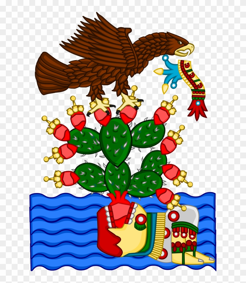Grabado De La Fundación De México - Aztécká Říše Vlajka #1054536