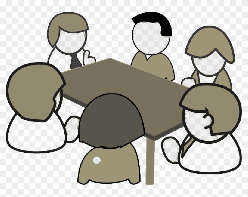 Meeting, Conference, People, Table, Scientists - Principal Meeting With Teacher Clipart #1055079