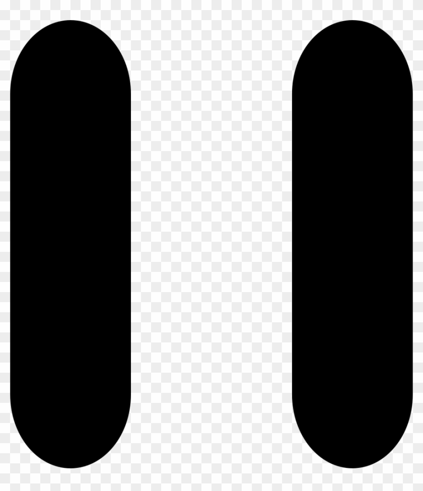Music Pause Button Pair Of Lines Comments - Pause Button Png Free #1055265