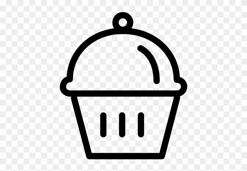 Cupcake Icon - Cupcake Line Icon Muffin Pastry Style 9062 Diy Plastic #1056502