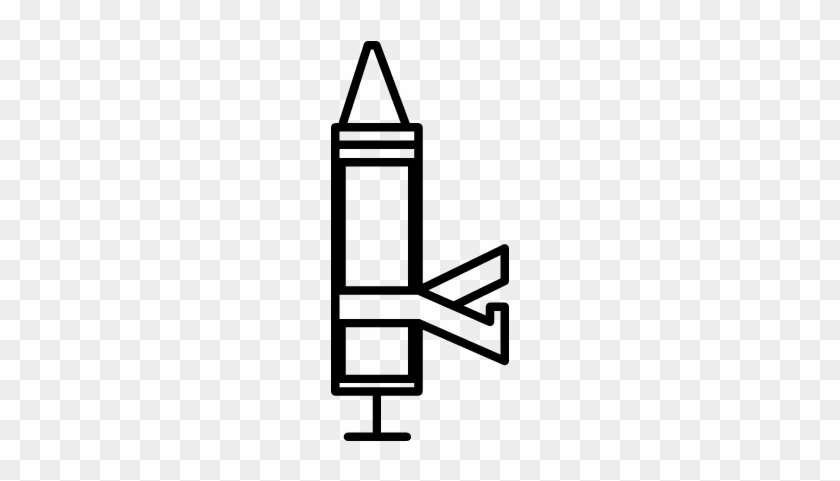 Crayon Coloring Tool Outline Vector - Coloring Book #1056642