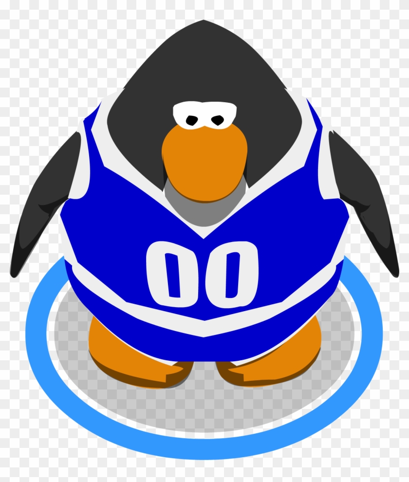 Blue Basketball Jersey In-game - Club Penguin Black Belt #1057078